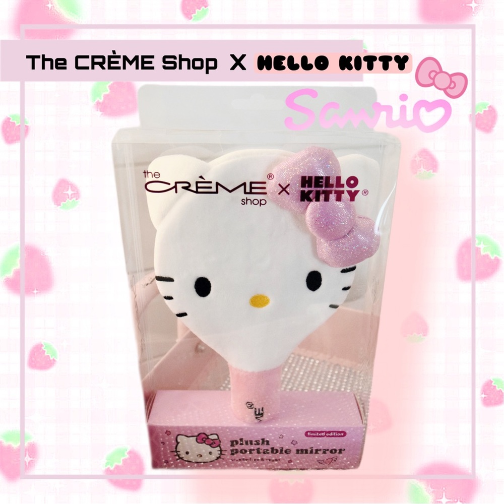 HELLO KITTY 🩷 Limited Edition Hand Mirror Pink Bow Sanrio